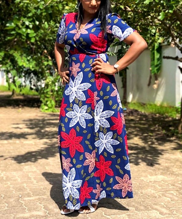 wrap around maxi dress