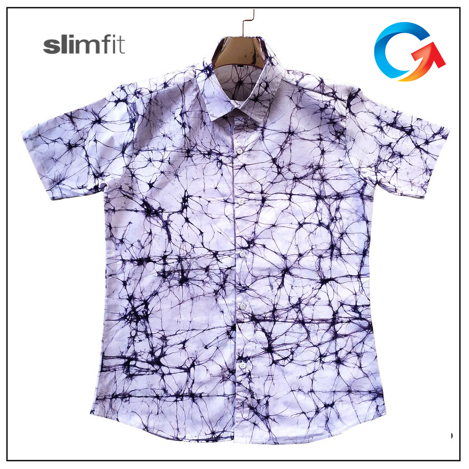 slim fit batik shirt