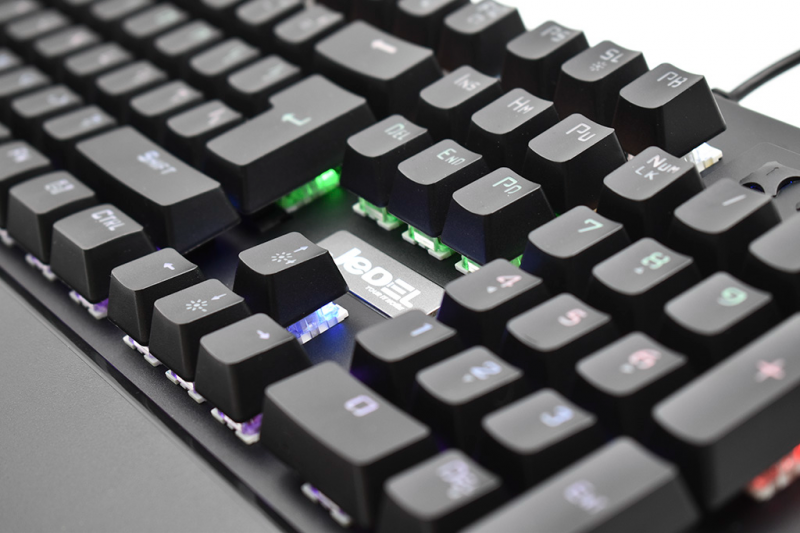 JEDEL KL90 RGB MECHANICAL GAMING KEYBOARD W/ WRISTPAD USB (BLUE SWITCH). 