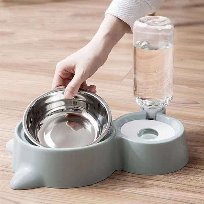 2-in-1 Pet Automatic Water Dispenser Food Bowl Dog Cat Rabbit Drinking Bowl Pets Food Bowls Food Dish Pet Feeders Auto Water Feeder Dog Bowl Feeder Travel Bowl Dog Plate Pet Plate Pets Food Bowl Dog Dish Pet Dish Food Grade Plastic Food Container Storage. 