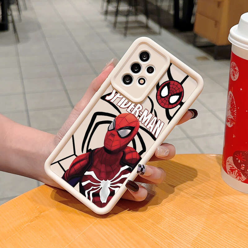 PMP Pipe Xiaomi Redmi 11T + Pro 4G Note 12 Turbo 5G soft silicon square staircase super hero Spider-Man fully wrapped Pattern Phone Tube for boy. 