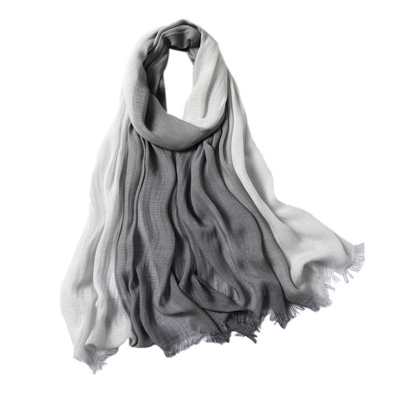 thin grey scarf