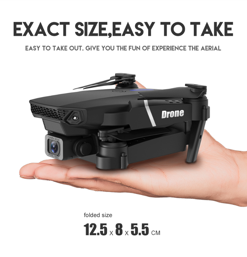 2022 New Quadcopter E88 Pro WIFI FPV Drone With Wide Angle HD 4K 1080P Camera Height Hold RC Foldable Quadcopter Drone. 
