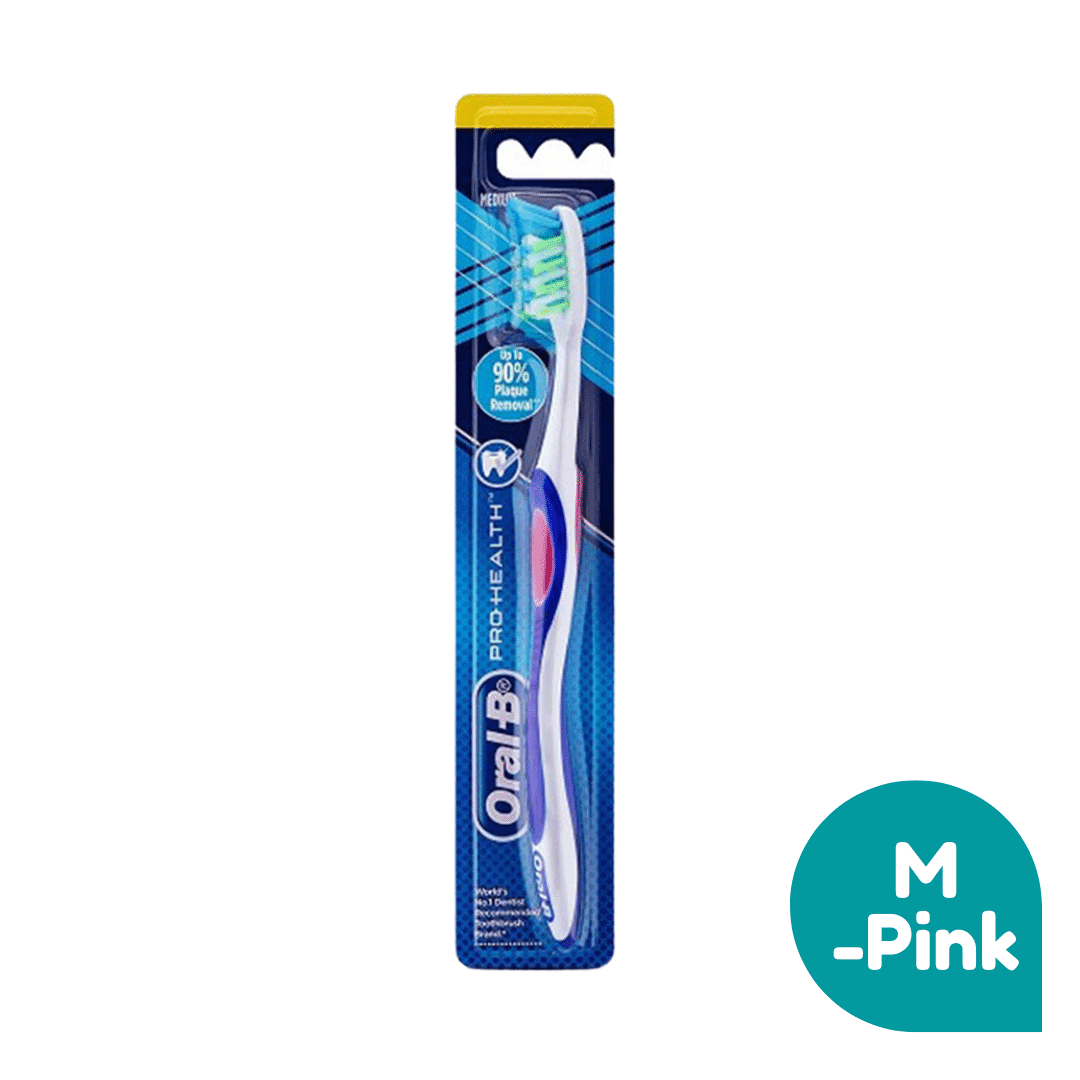 Imported Oral-B Criss Cross Bristle Toothbrush - Effective Dental Care - Medium - Pink