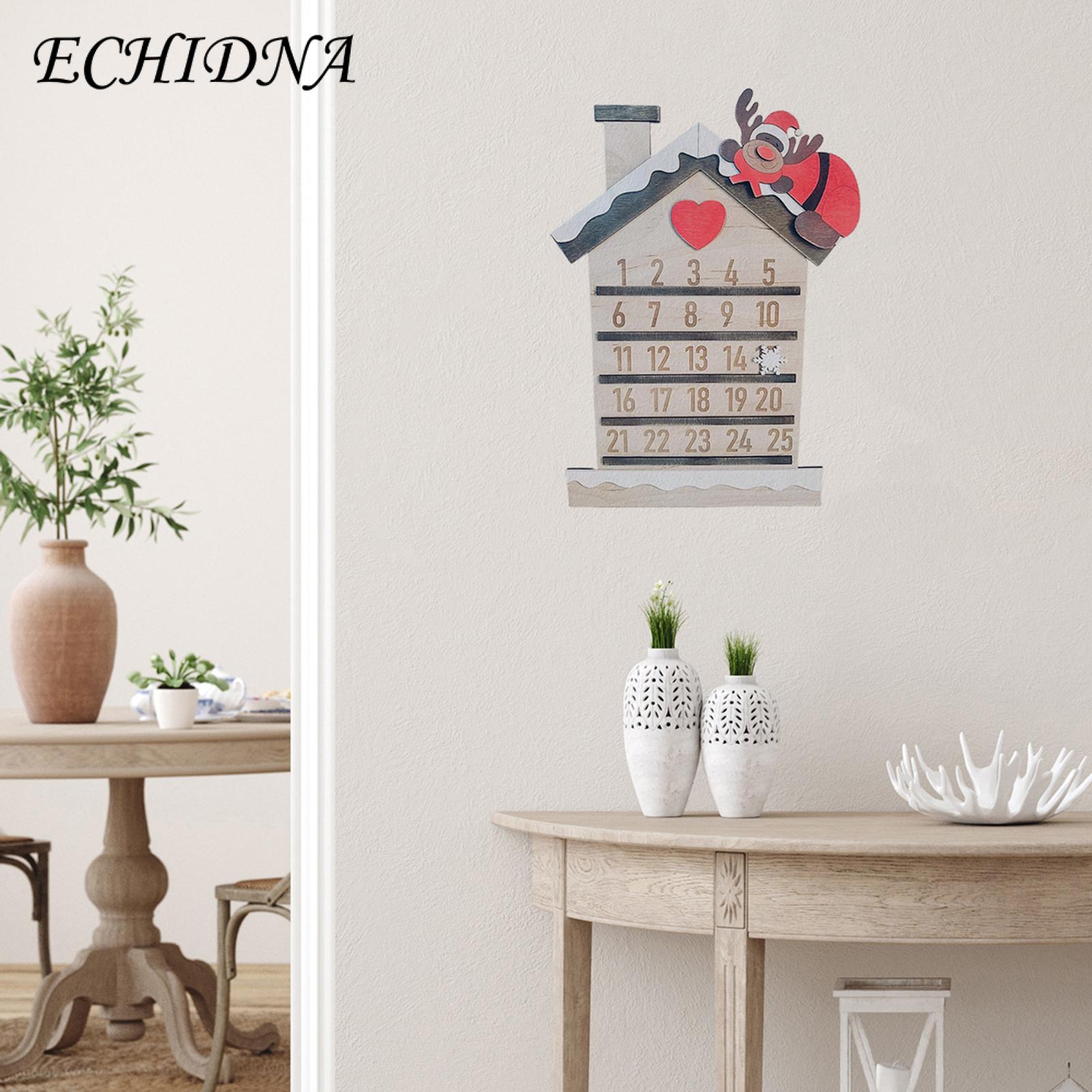 Xmas Advent Calendar Christmas Advent Calendar House 25 Days Countdown Wall Art Decoration Smooth Edge Burr-free Perfect for Southeast Asian Buyers Christmas Ornament. 