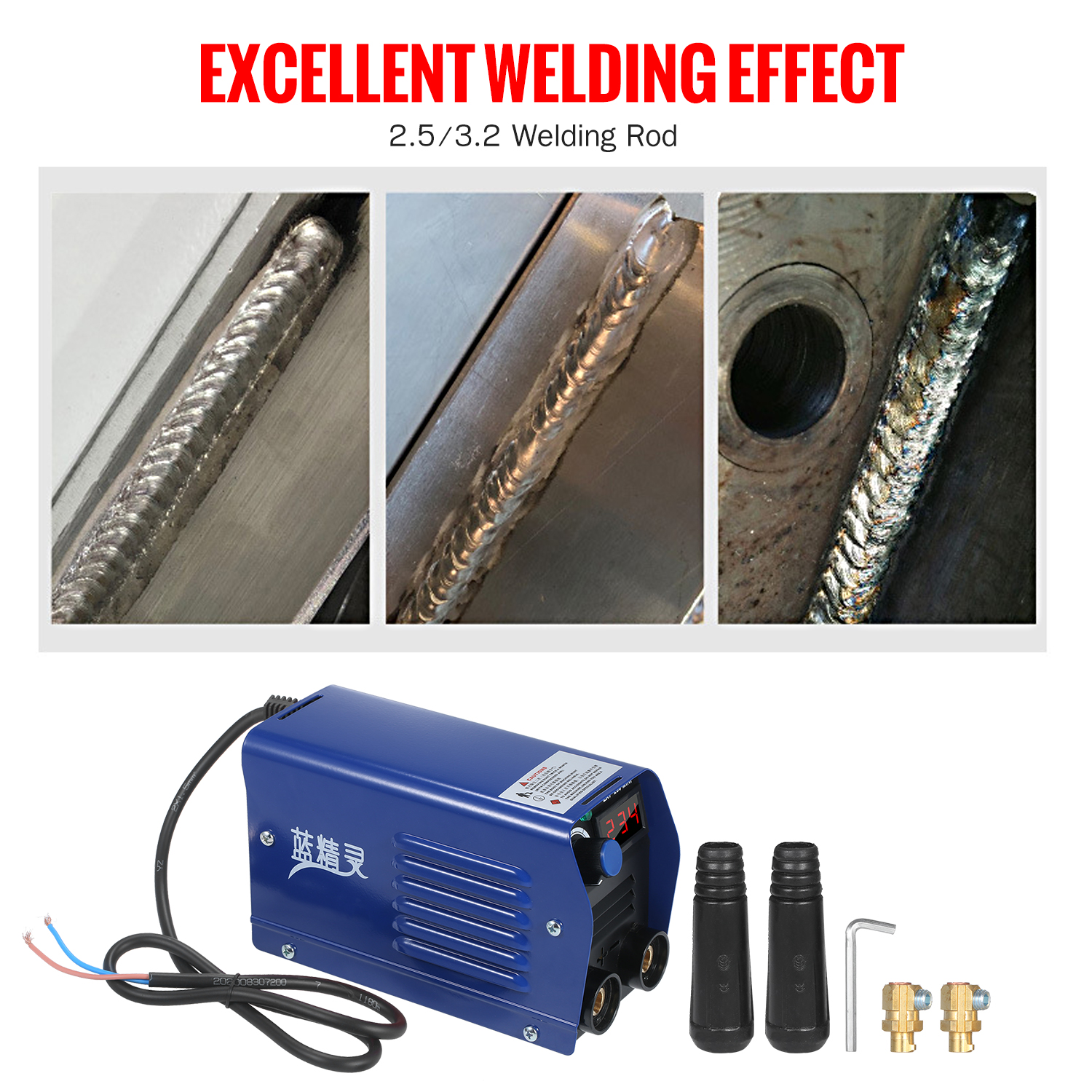 250 Amp Arc Welder Digital Inverter IGBT Stick 220V Mini Portable Electric Welding Machine with LED Display Quick Connector for Beginner. 