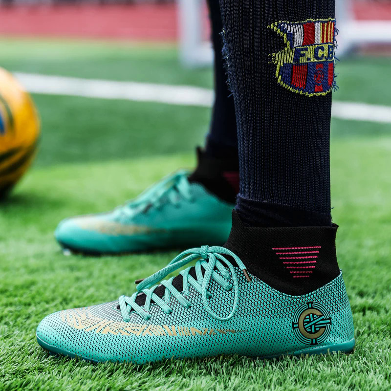 2023 New Adult Soccer Boots Men Professional Soccer Cleats Light High-top Men's Football Shoes Long Spikes Football Sneakers Men. 