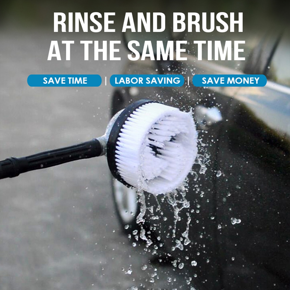 Rotating Round High Pressure Water- Car Wash Brush for. 