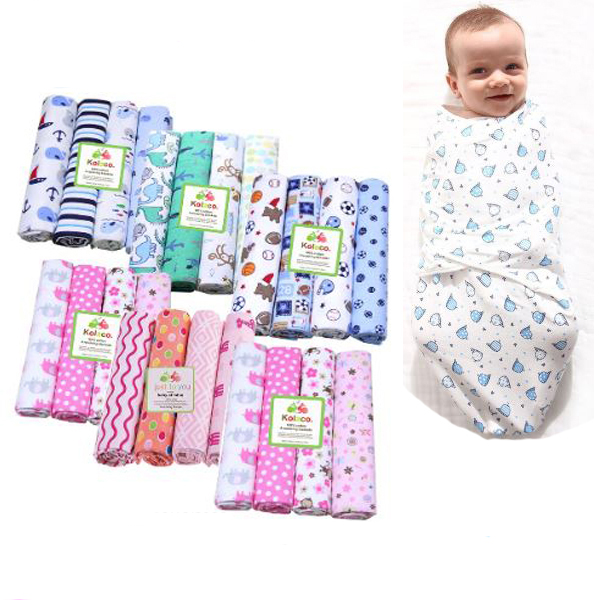 4 Piece Flannel Receiving Blankets baby swaddle baby blanket receiving blanket infant new born cotton flannel 76cm x 102cm For Baby Boy Daraz.lk