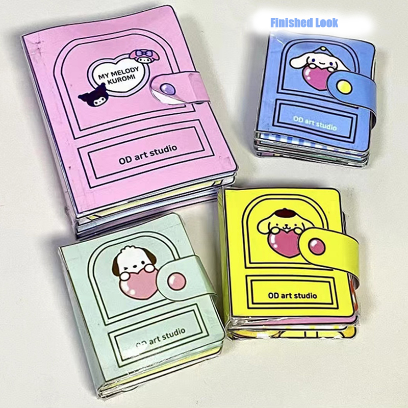Sanrio DIY Quiet Book Kuromi Cinnamoroll Melody Handmade Semi-Finished Products Toy Sticker Book Girl Gift Educational Toy Pizazzazz. 