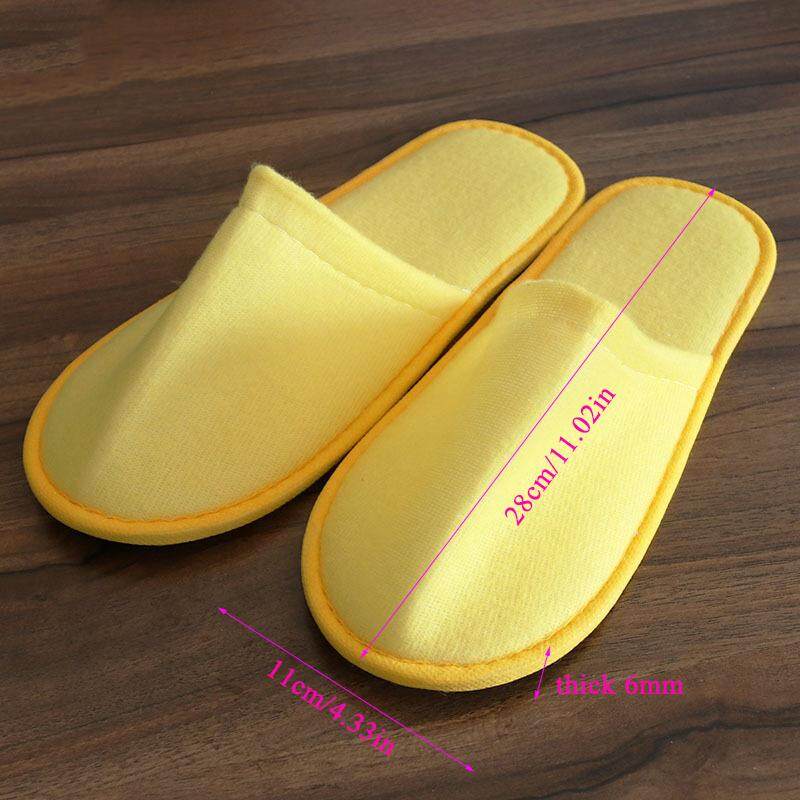 【WEJA】1pair Unisex Slippers Hotel Travel Spa Portable Slippers Disposable Home Guest Indoor Cotton Fabric Slipper. 