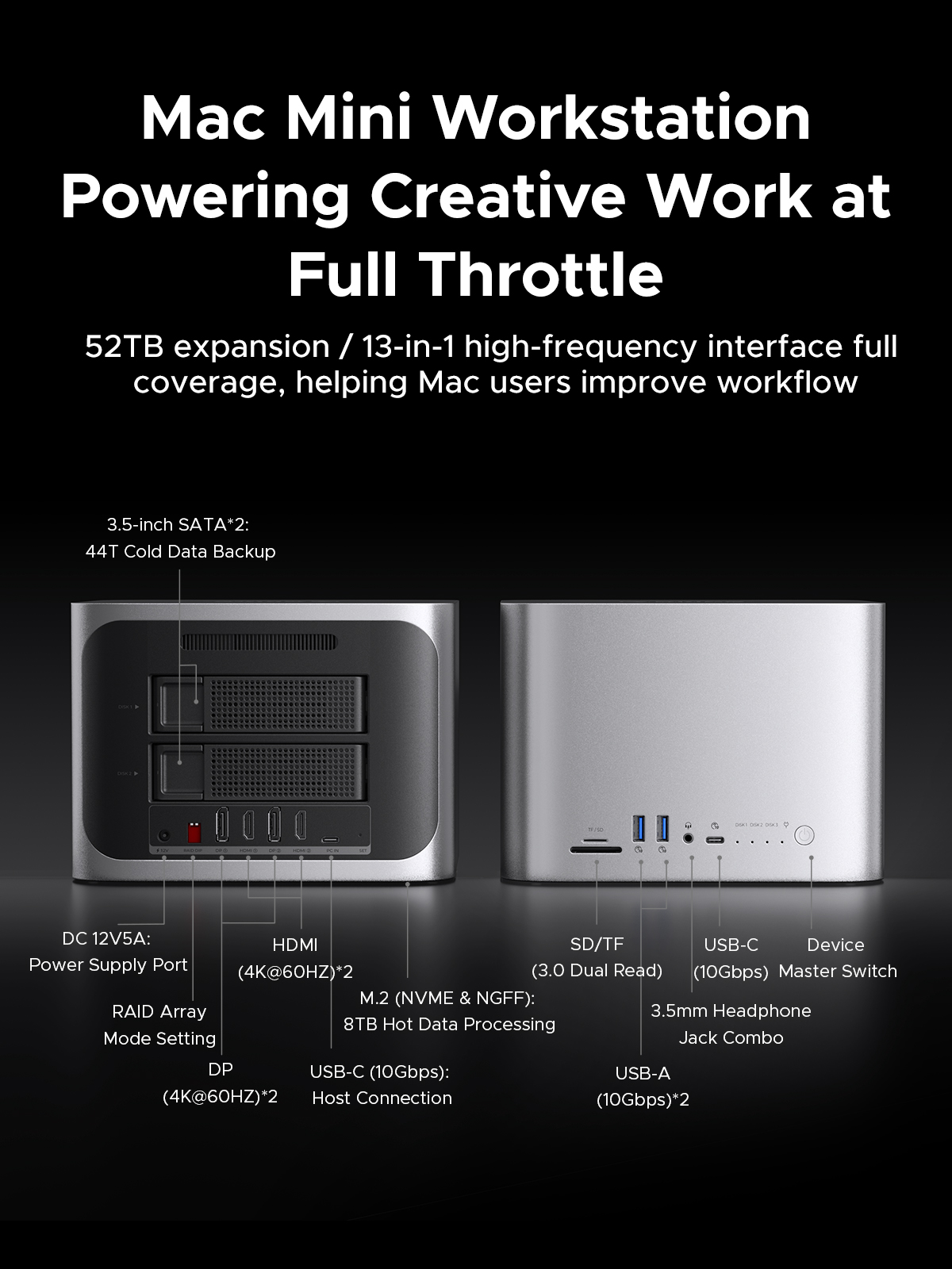 ORICO DockDrive PSSD Docking Station Made for Mac Series. 