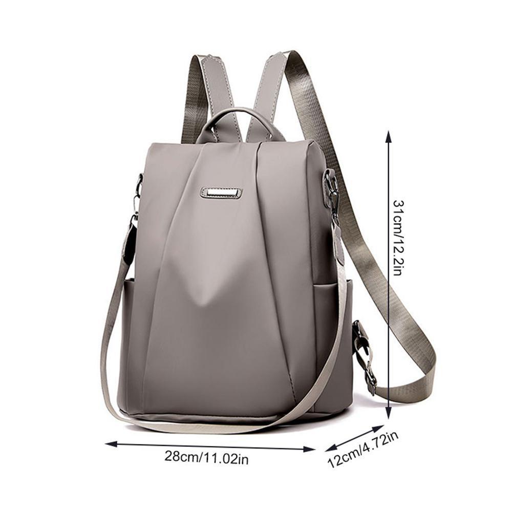 Women Ladies Large Zipper Backpack Travel Rucksack School Bag Waterproof Satchel