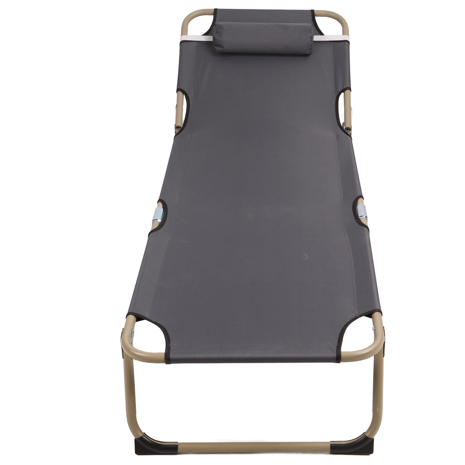 Adjustable 4 Position Portable Folding Camping Cot High Strength Adjustable Sitting Backrest Portable Folding Camping Cot with Pillow for Camping for Beach. 