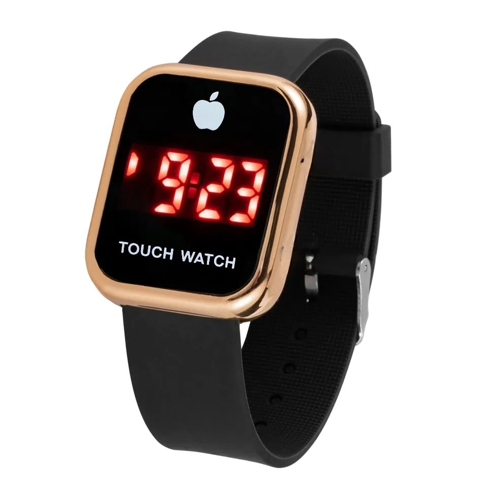 Digital watch with online seconds