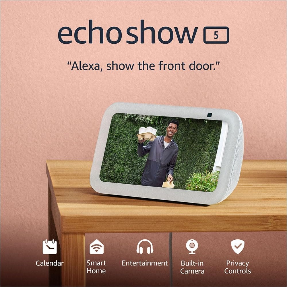 Amazon Echo Show 5 (3rd Gen, 2023 release) | Smart display with 2x the bass and clearer sound. 