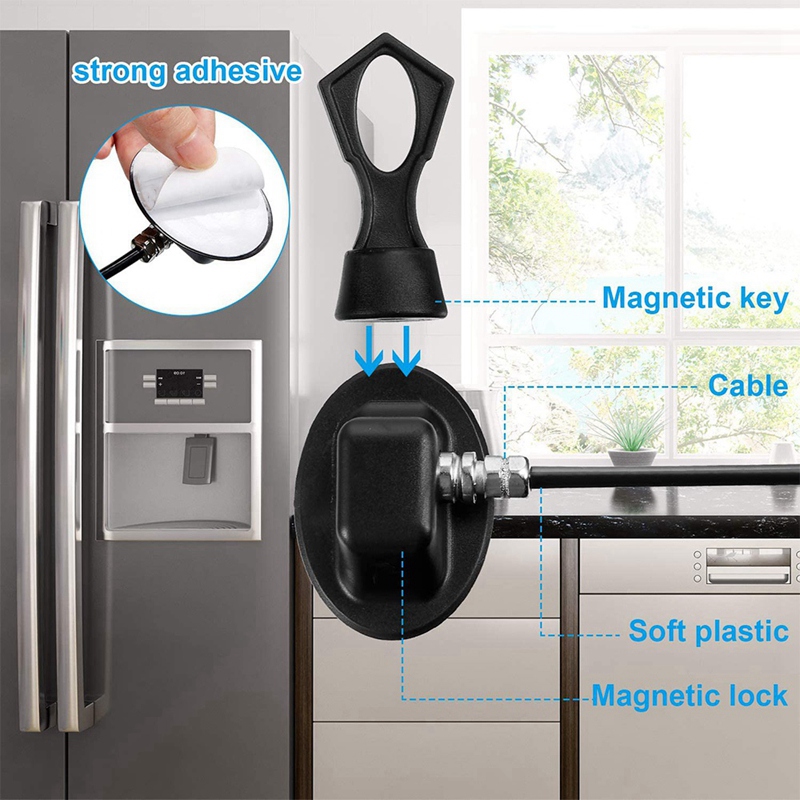 2 Packs Refrigerator Door Lock Fridge Safety Privacy Locks For