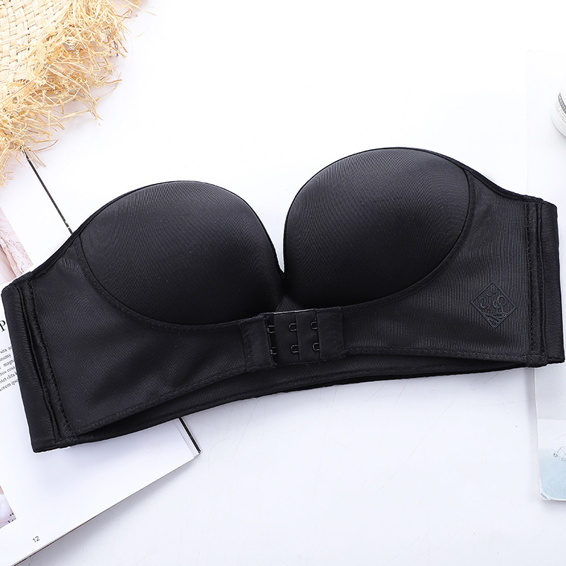 Strapless bra gathered bra antislip bra padded bra seamless bra soft