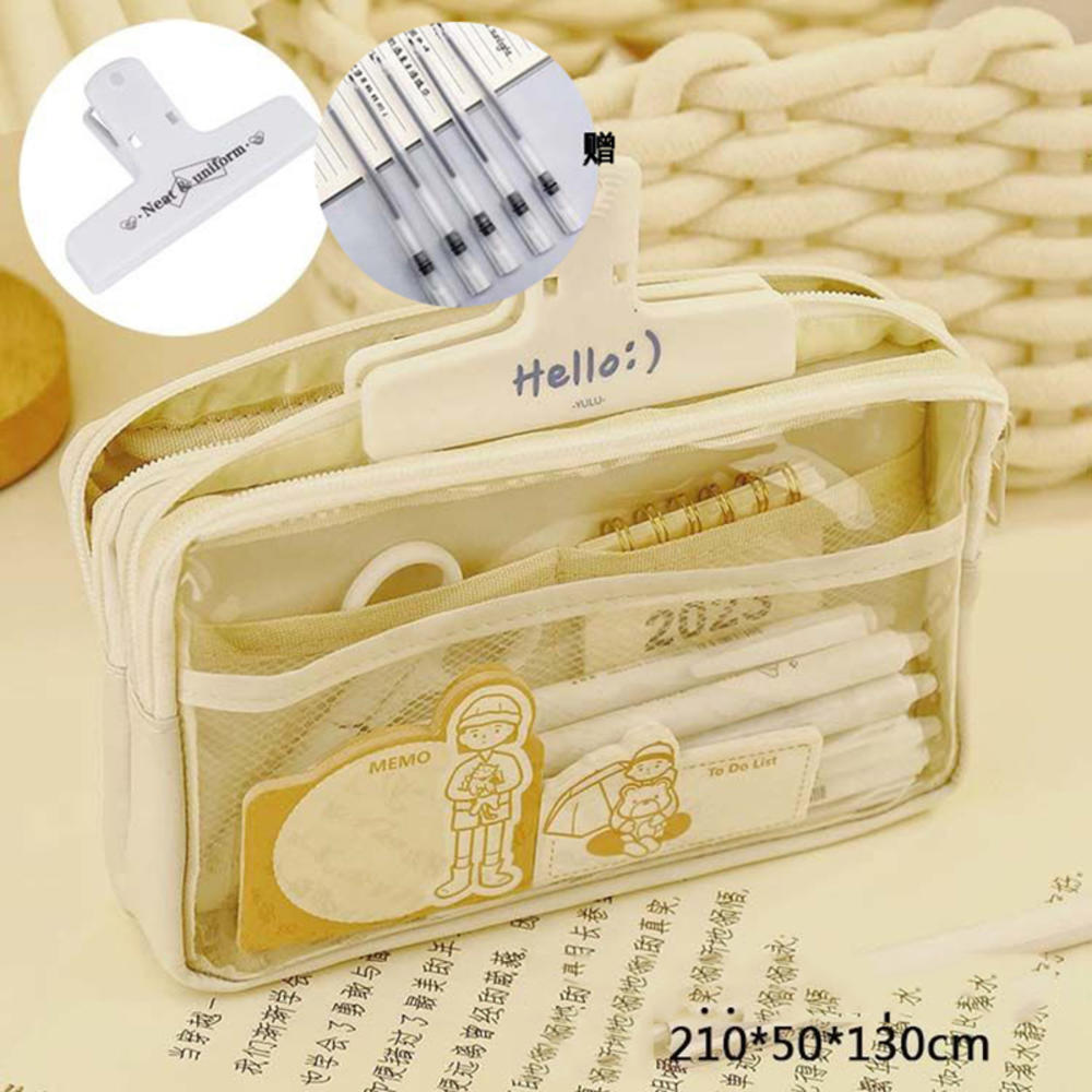 Big Pencil Case Zipper Pencil Pouch Aesthetic School Supplies Large Capacity Pen Pouch