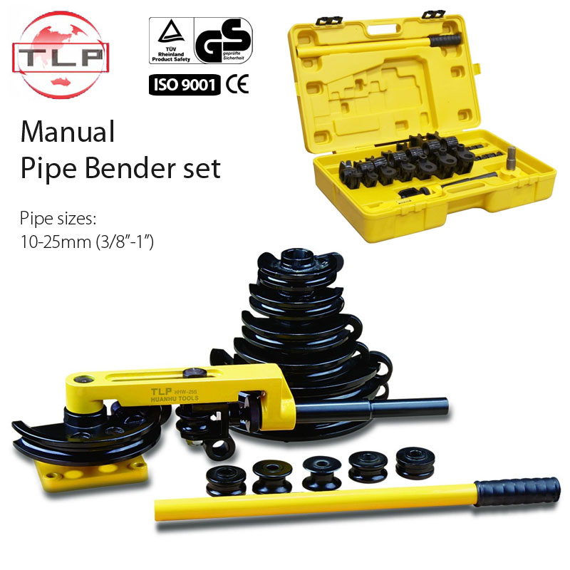 Pipe Tube Bender Machine Ideal for HVAC Air Conditioning Refrigerator Auto Repair - Manual - HHW-25S - 3/8-1" (10-25mm)