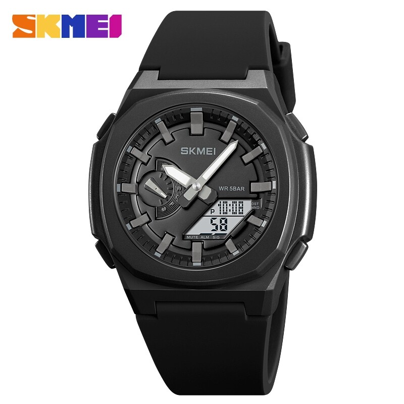 SKMEI Men Electronic Watch Duplex Watch 50 meter Waterproof Multifunctional Wristwatch Fashion Business Style For Men 2091