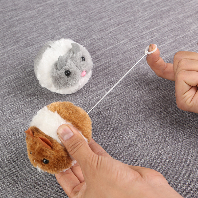 1 PCs Realistic Lifelike Plush Mouse Running Rat Toy for Interactive Play with Cats and Dogs. 