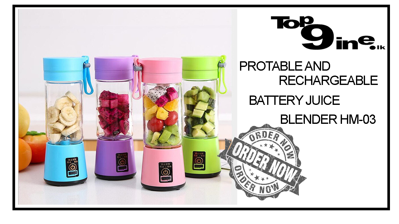 protable and Rechargeable Battery Juice Blender HM-03 C. 