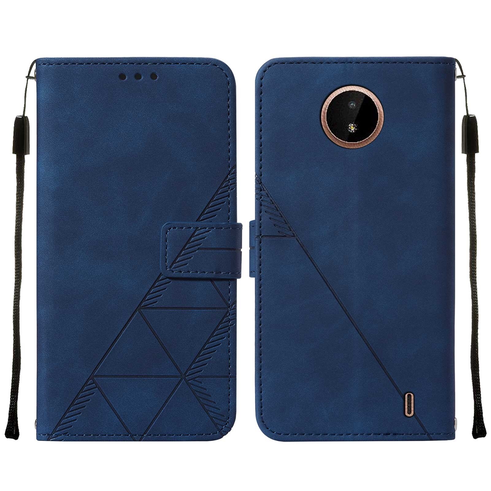 lthmy for Nokia C20 case slim Embossed PU Leather Flip Stand Wallet Card Slots Cover. 