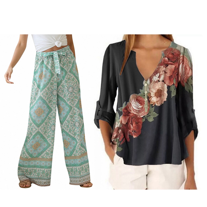 bohemian blouse and pants