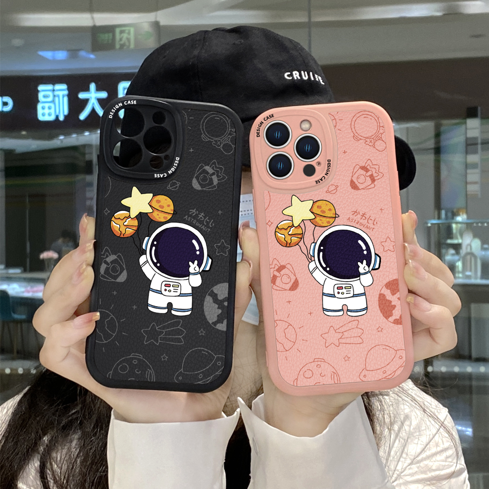 AMORVOR for iPhone 12 Mini Back Cover Cute Space Astronaut Print