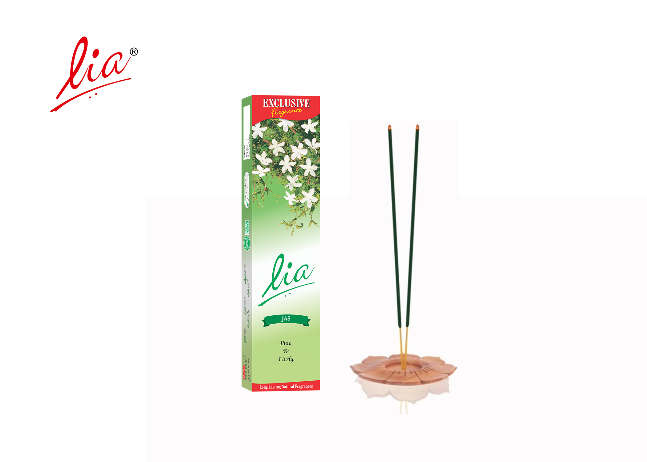 Lia Incense Sticks - Flower Fragrances - 5 Packets. 