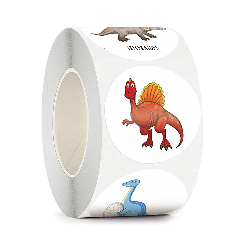 500Pcs/Roll Cute Dinosaur Pattern Reward Encouragement Sticker Roll For Kids GJCUTE. 