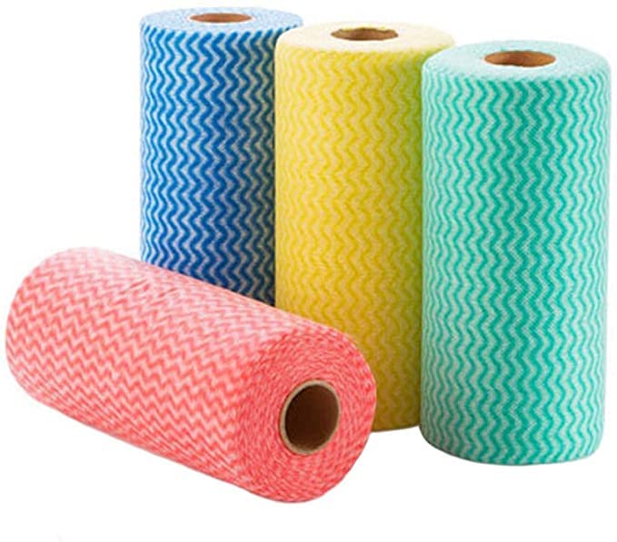 Home & Kitchen Multipurpose Tissue roll Reusable Towel Wipes Origami Paper Towels tissues Rolls for Cleaning and Kitchen Surface Floor & Packing Napkins Washable Cloth Non Woven. 