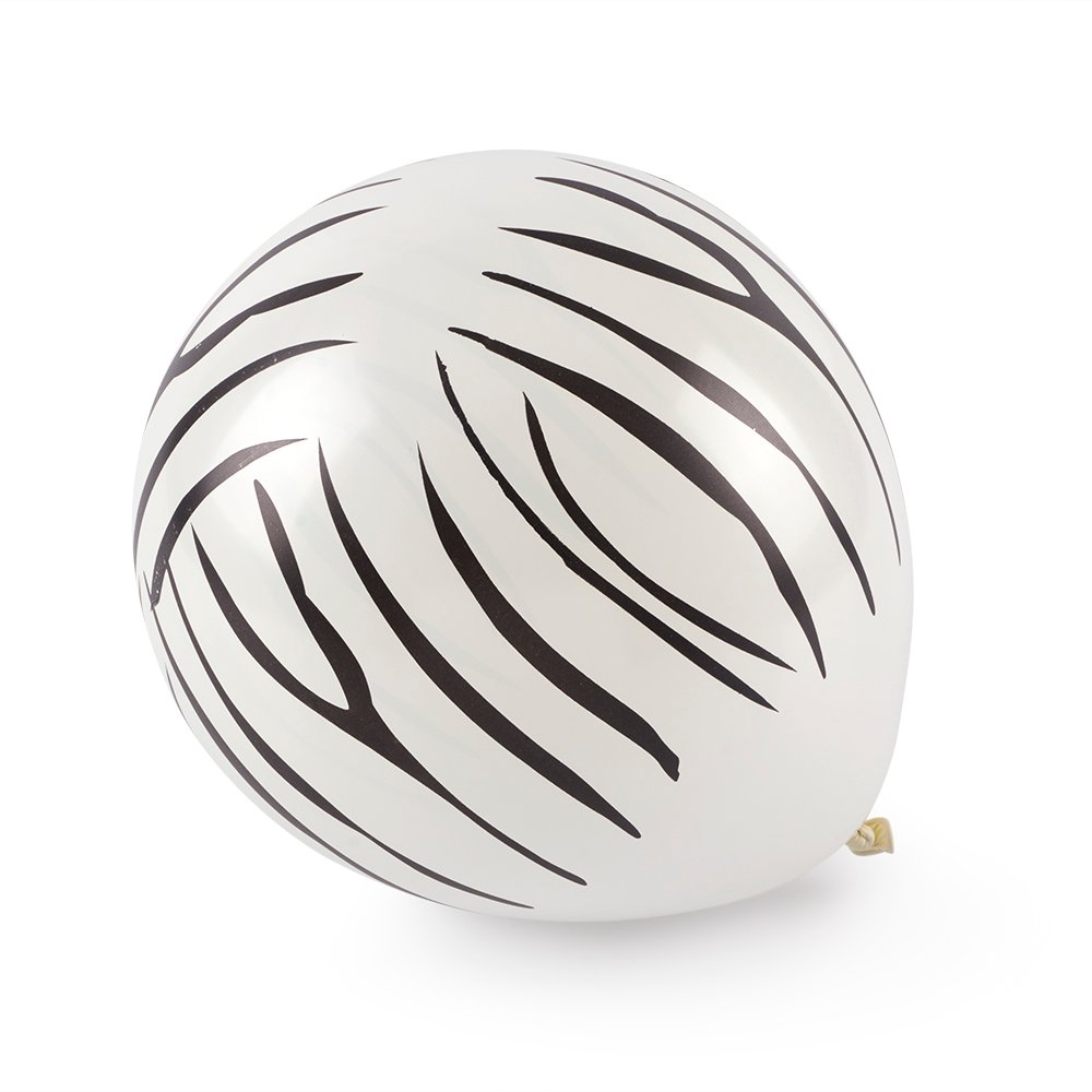 10 Pcs Jungle Animal Theme Latex Balloons - Leopard / Tiger / Zebra Balloons. 