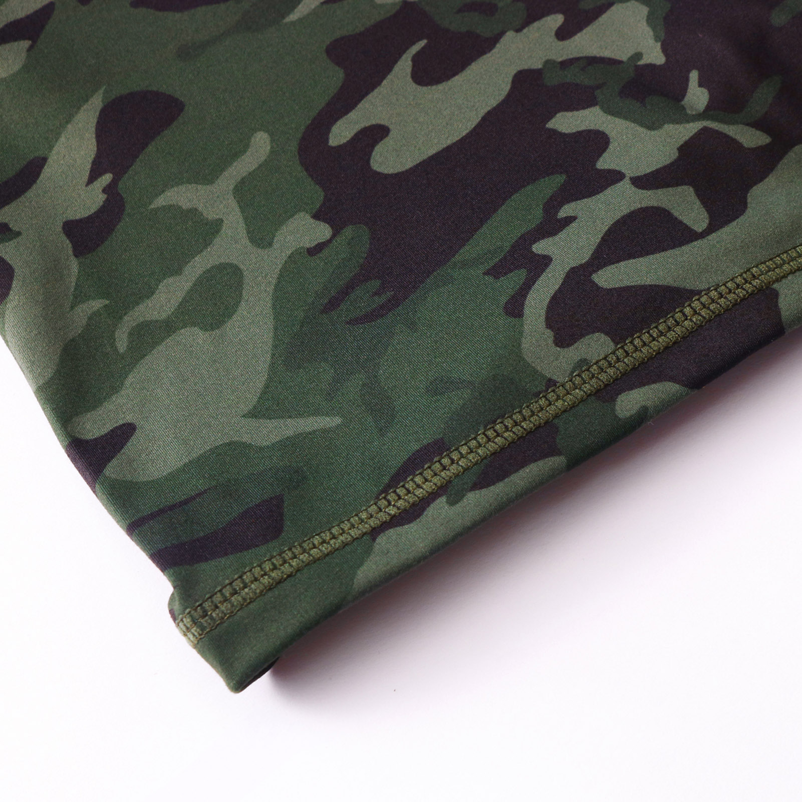 【DIV MALL】Army Green & Medium Women Shorts  Shorts Solid Color Camouflage Print High Waist Running Fitness Sportswear. 