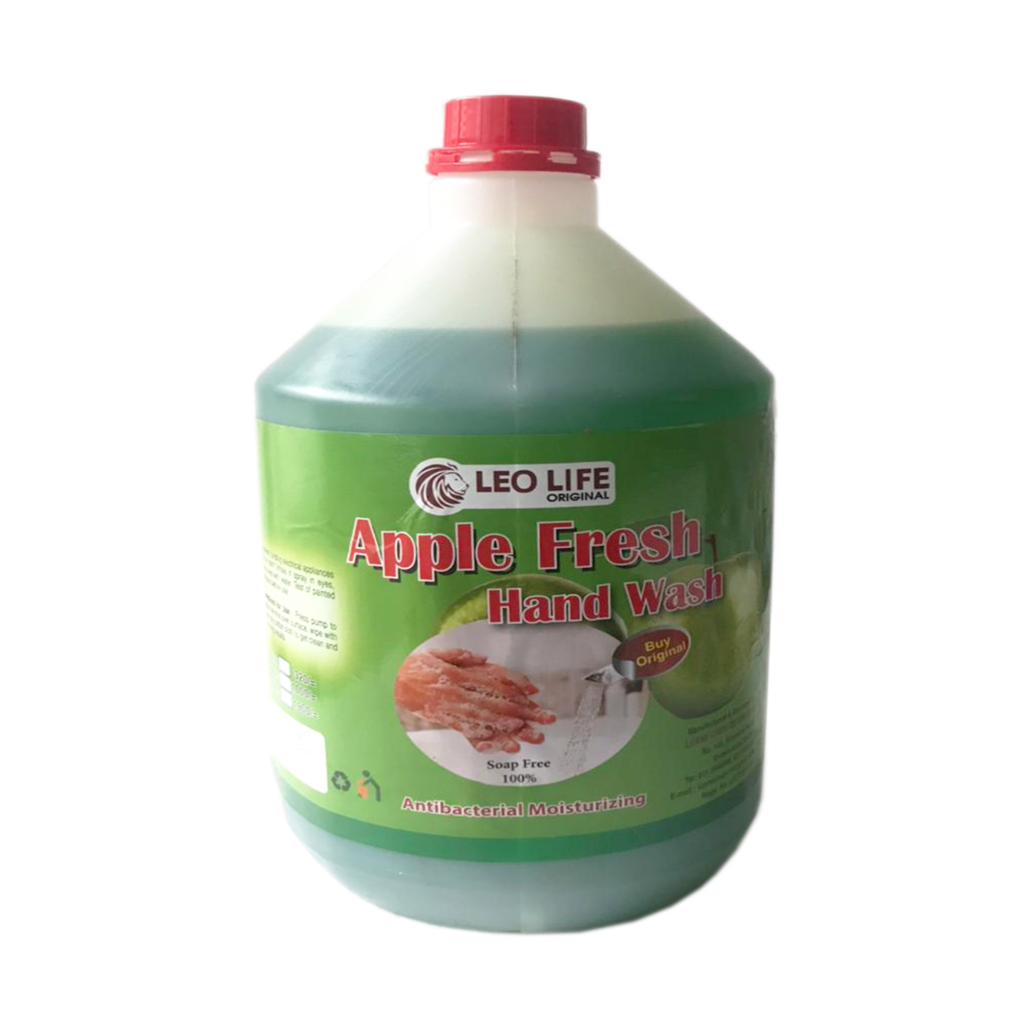 Mega Deal Cherry Apple Lemon & Strawberry Fresh Hand Wash 4L Antibacterial Moisturizing 100% Soap Free Liquid Hand Cleaner Fights Bacteria and Viruses.. 