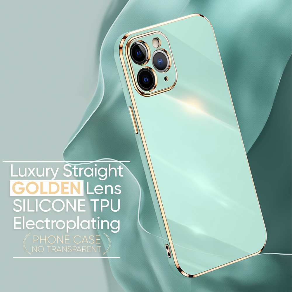 Hontinga for Xiaomi Redmi 8 Back Cover Luxury 6D Plating Frame Shiny Bling Case Soft Silicone Square Phone Cases. 