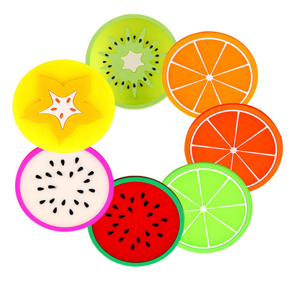 Skid Insulation Cup Pad Colorful Silicone Drink Mat Silicone Drink Coasters Jelly Color Cup Mat Colorful Hot Drink Holder. 