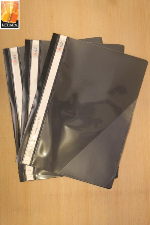 Transparent File A4 (BUSINESS FILE) - (Yellow, Red, Pink, Black, White, Orange, Grey, Blue, Green) - Multi Colours. 