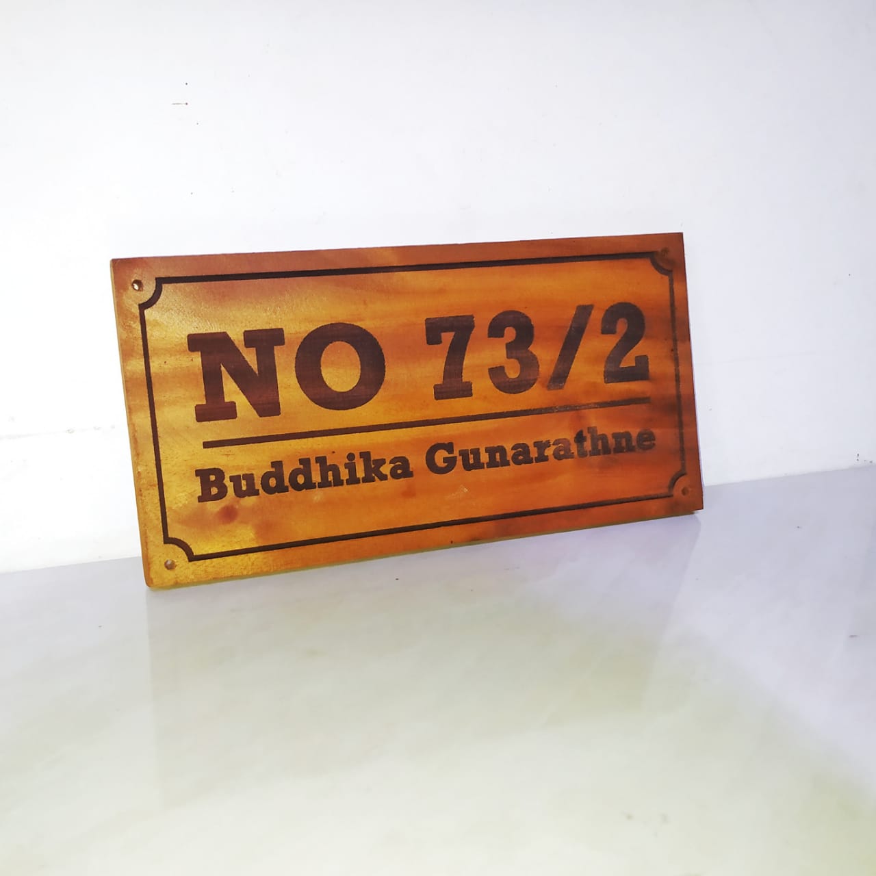 Laser engraved cnc home address sign Customize name board wall sign. 