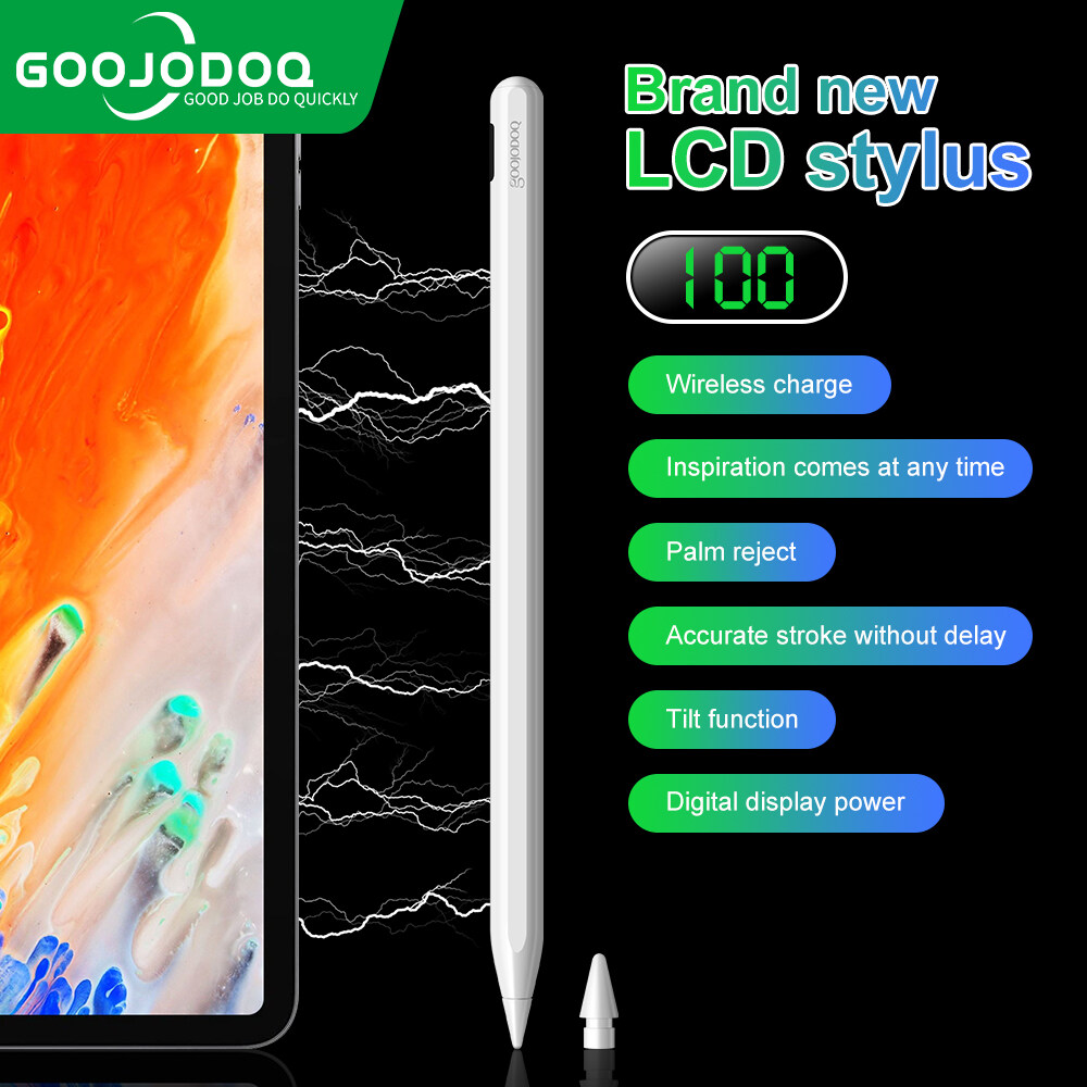 GOOJODOQ Digital stylus pencil For Apple Pencil 2 1 iPad Pen with Digital Power Display, Palm