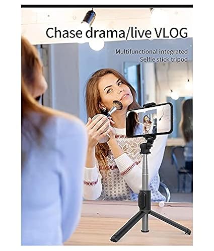 Wireless R1 Bluetooth Selfie Stick Remote Included, Hold up stand Selfie Stick. 