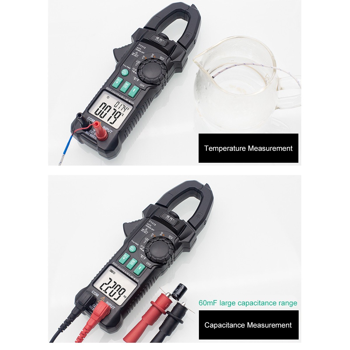 Generic FUYI AC DC Inrush Current Clamp Meter 6000 Count Automatic