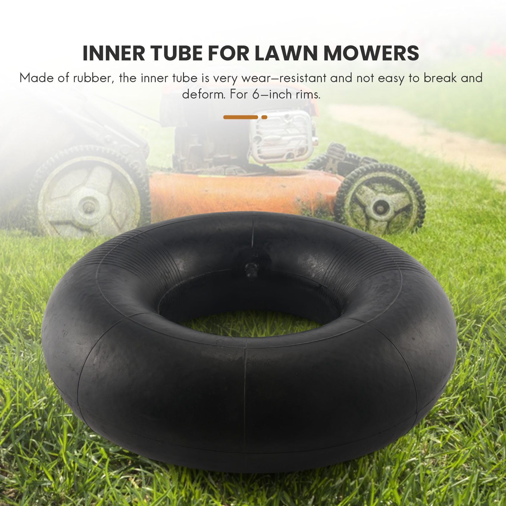 Set of Two Lawn Tire Inner Tube 15X6X6 TR13 Lawn Mower Tractor Tire. 