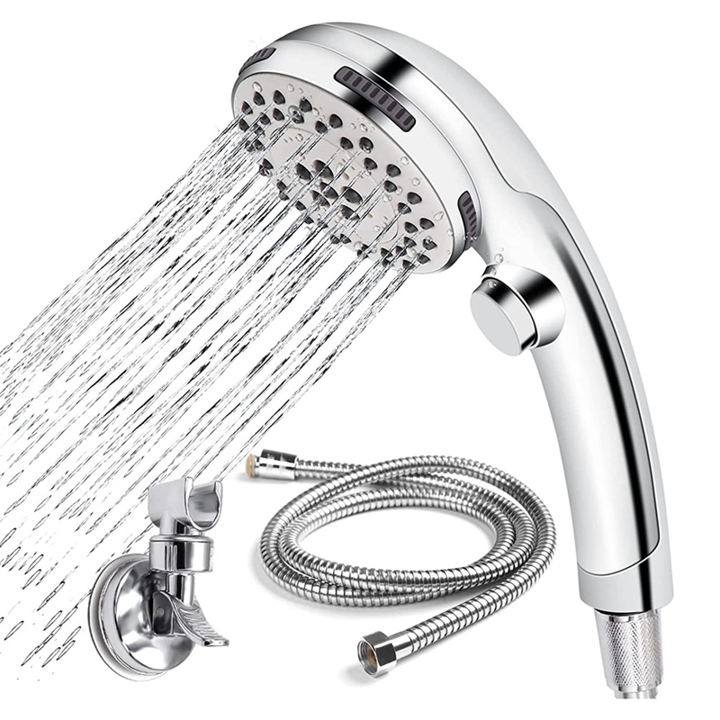 Hand Shower With 7 Jet Types Functions Head Watersaving Rain 送料無料