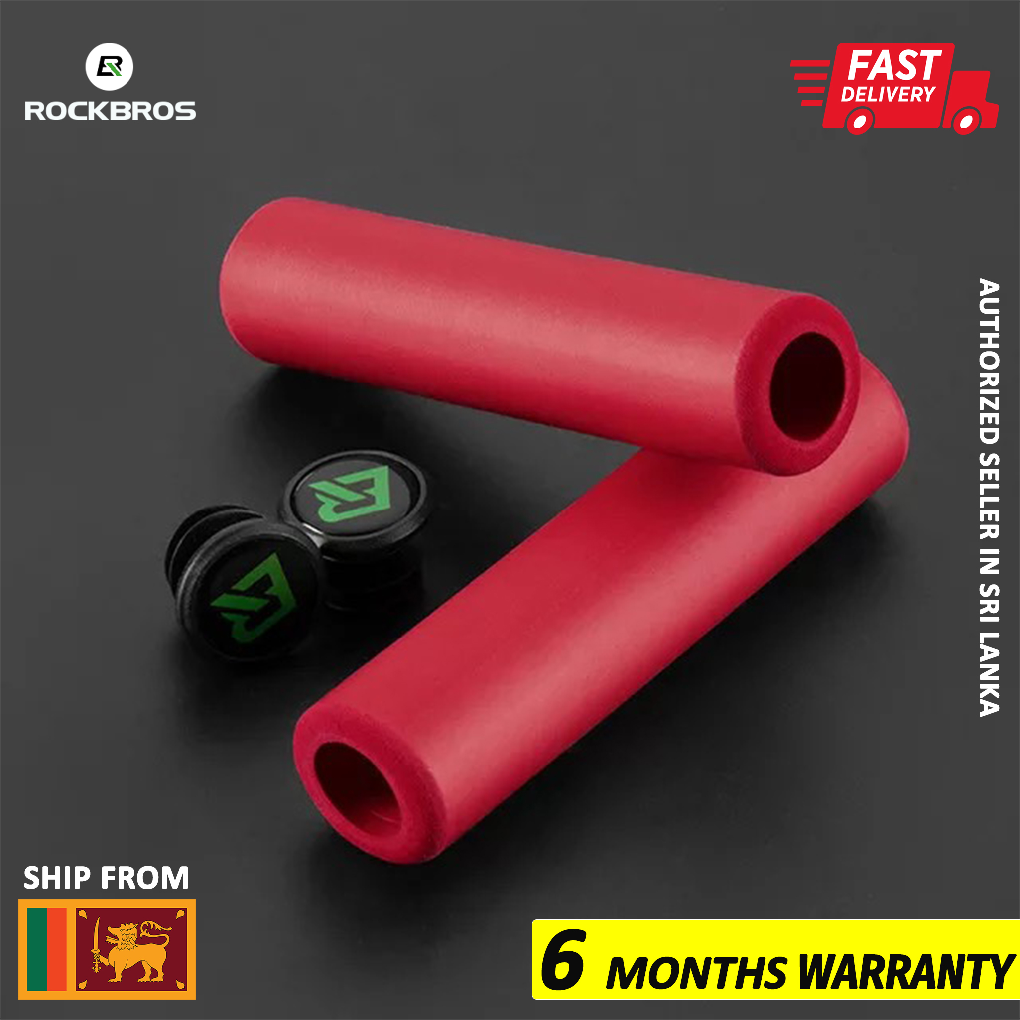 Handle Grip Rockbros Silicone Grips Rockbros GMBT1001BK Bicycle