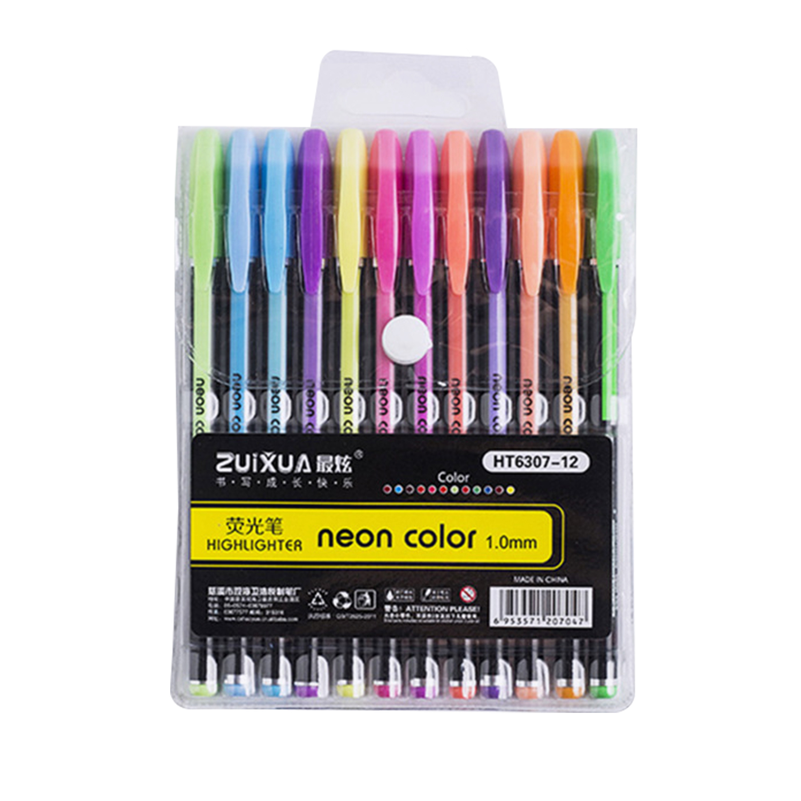 Colored Gel Pens Set Neon Color Pen Marker 1.0mm for Children Students Adults Writing Drawing Coloring Books Journaling Office School Stationery Supplies