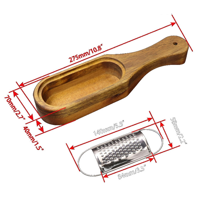 Wooden Cheese Grater Rustic Brown Cheese Shredder with Handle, for Cheese Lemon Chocolate. 
