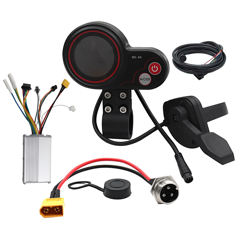 36V-60V QS-S4 Thumb Throttle LCD Display Meter Kit+48V 800W Controller Replacement Accessories For Zero 8 9 10 8X 10X Electric Scooter 6PIN
