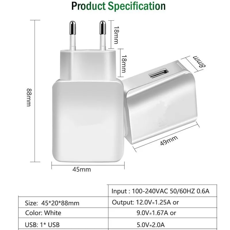 Fast Charger With USB Type C Cable For Samsung Galaxy M10 M20 M21 M31 M30 M31S M40S M60S M80S M01 S20 S10 S9 S8 Wall Charging. 
